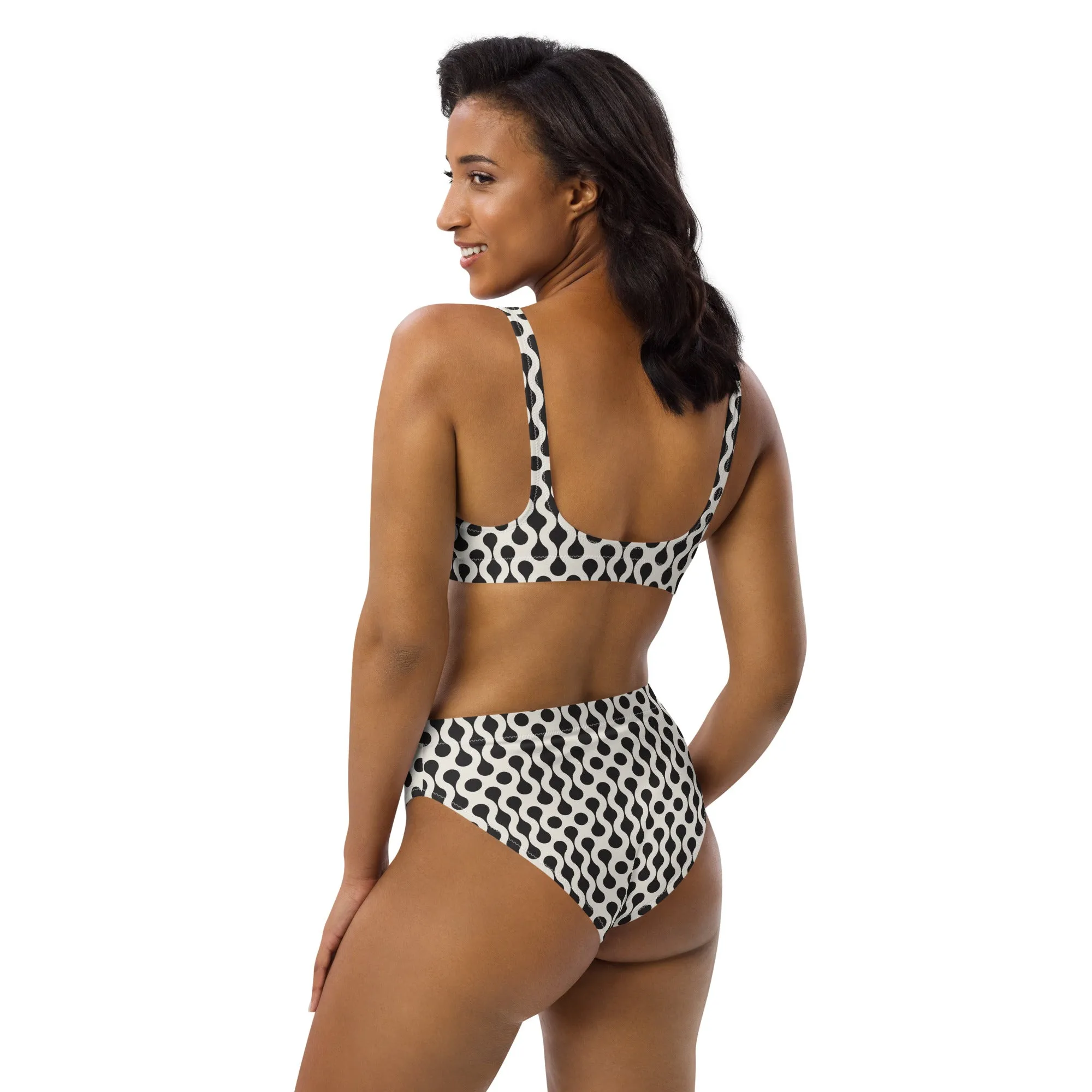 High Waisted Bikini Womens (Glamourange Luxury Bikini High Waisted - 0029 Patterns Model)