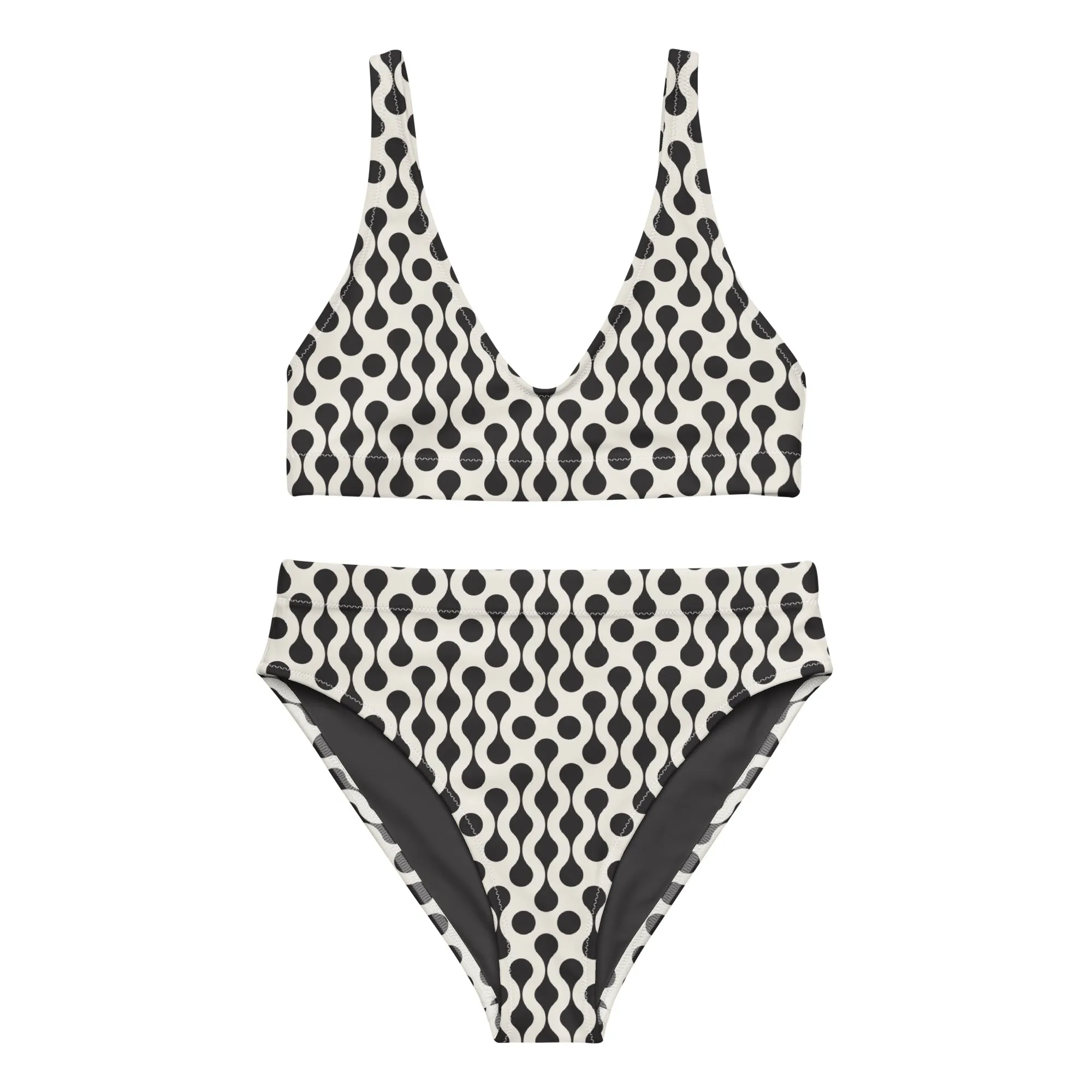 High Waisted Bikini Womens (Glamourange Luxury Bikini High Waisted - 0029 Patterns Model)