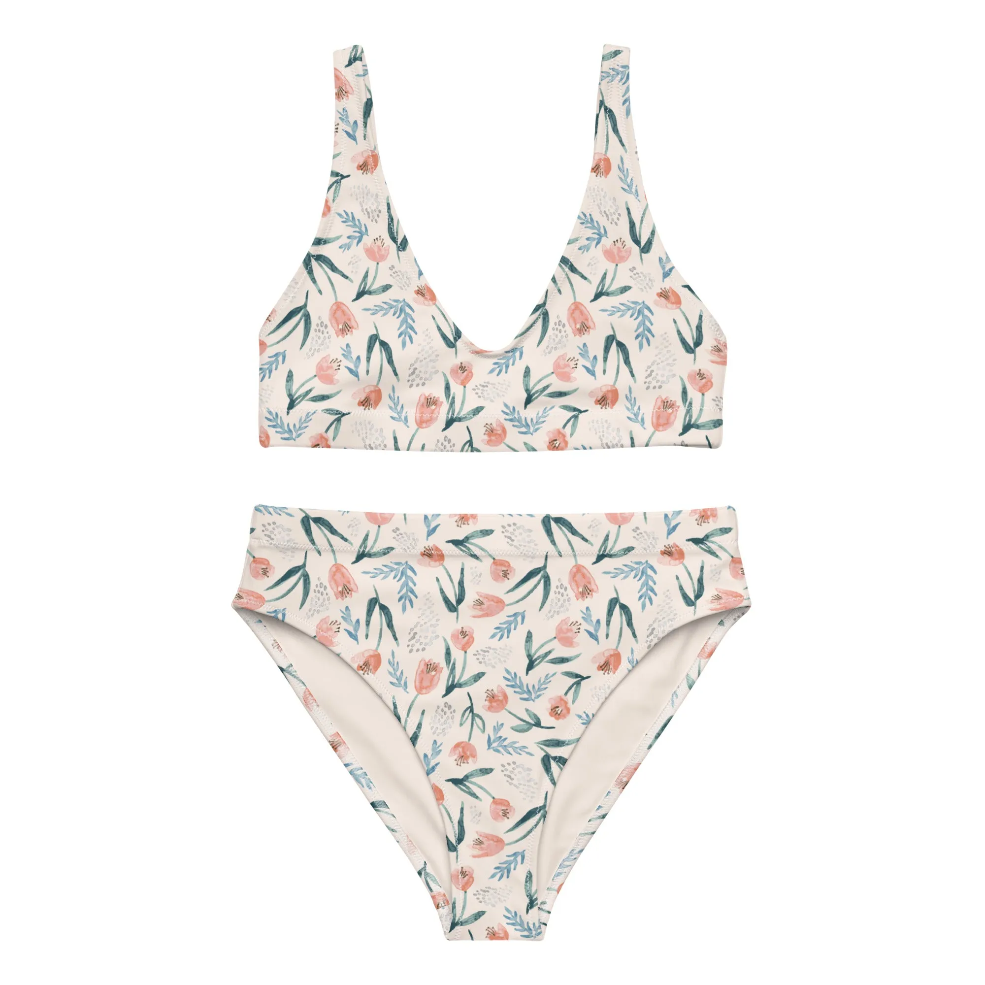 High Waisted Bikini Womens (Glamourange Luxury Bikini High Waisted - 0031 Patterns Model)