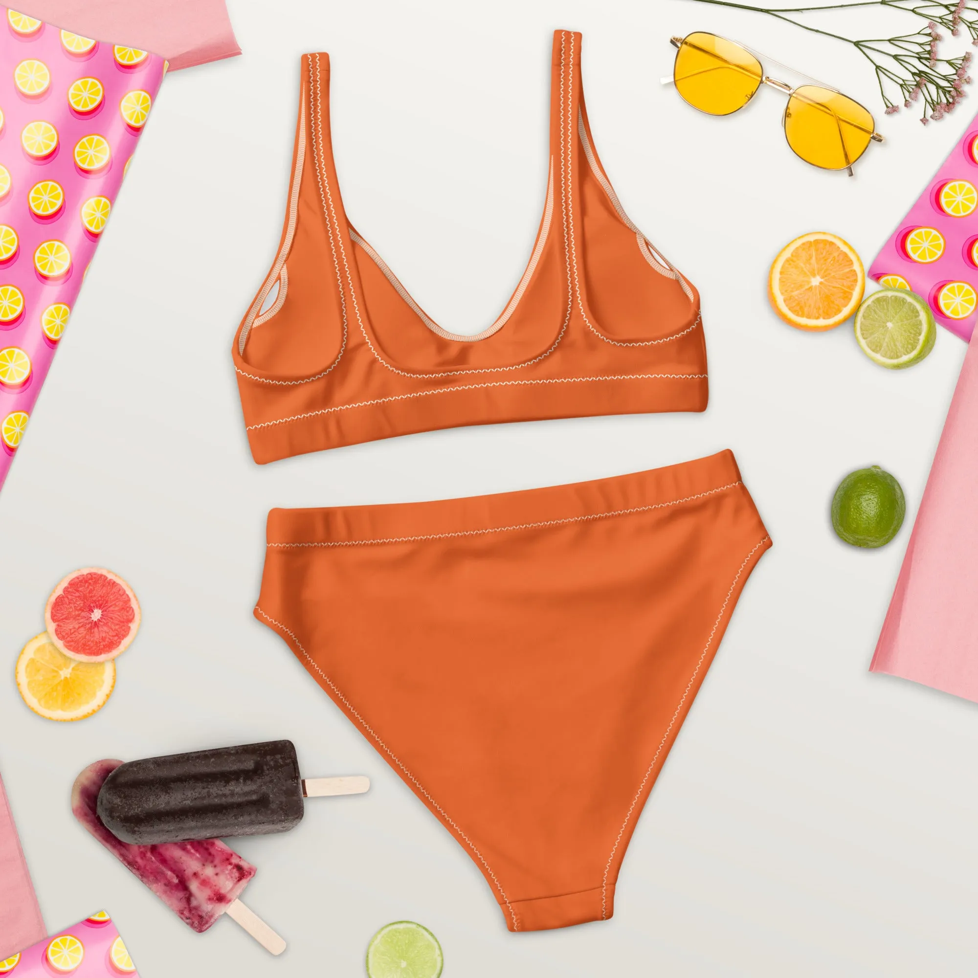 High Waisted Bikini Womens (Glamourange Luxury Bikini High Waisted - 005 Colours Model)