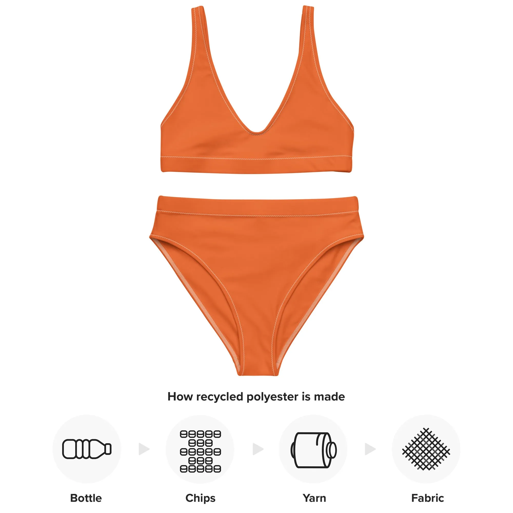 High Waisted Bikini Womens (Glamourange Luxury Bikini High Waisted - 005 Colours Model)