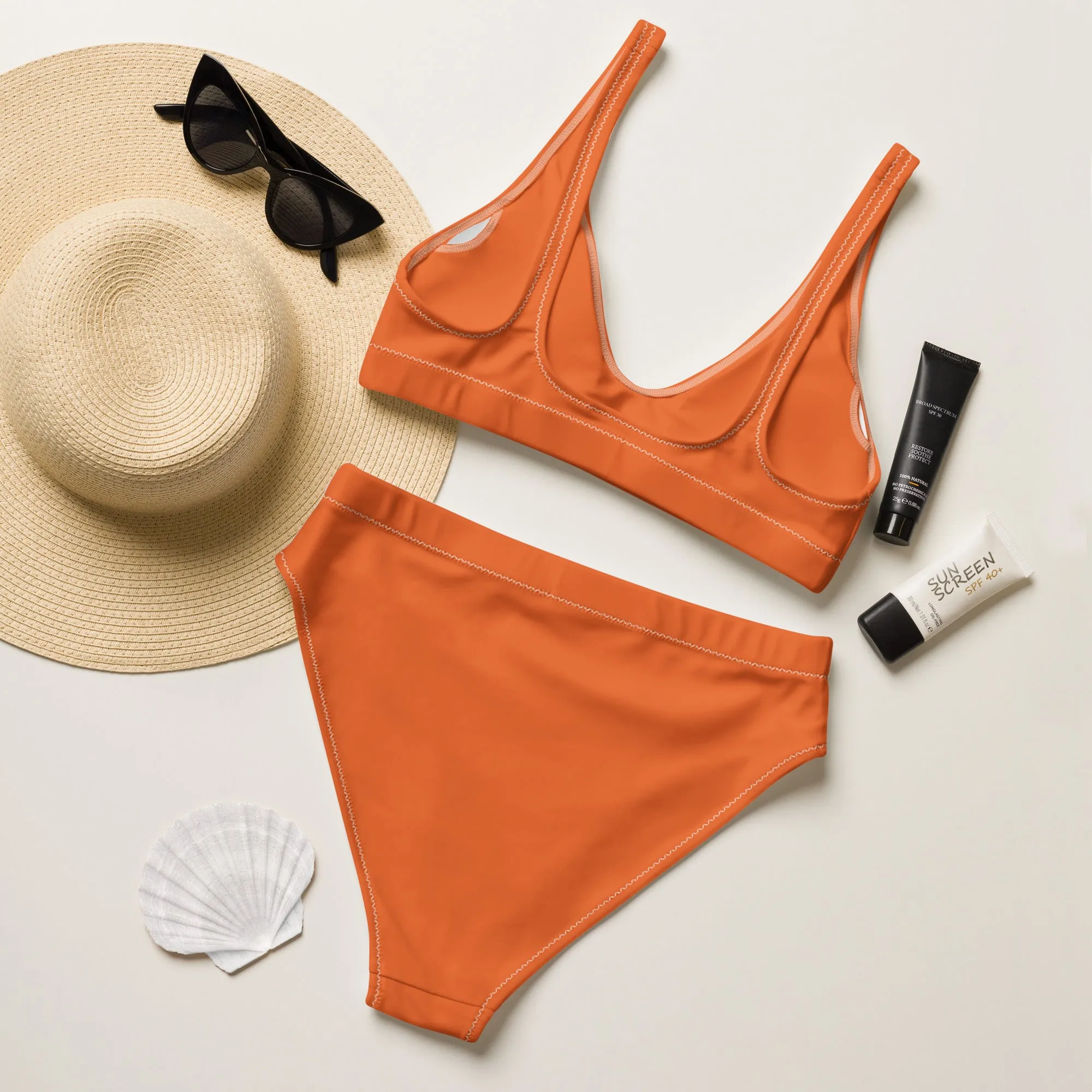 High Waisted Bikini Womens (Glamourange Luxury Bikini High Waisted - 005 Colours Model)