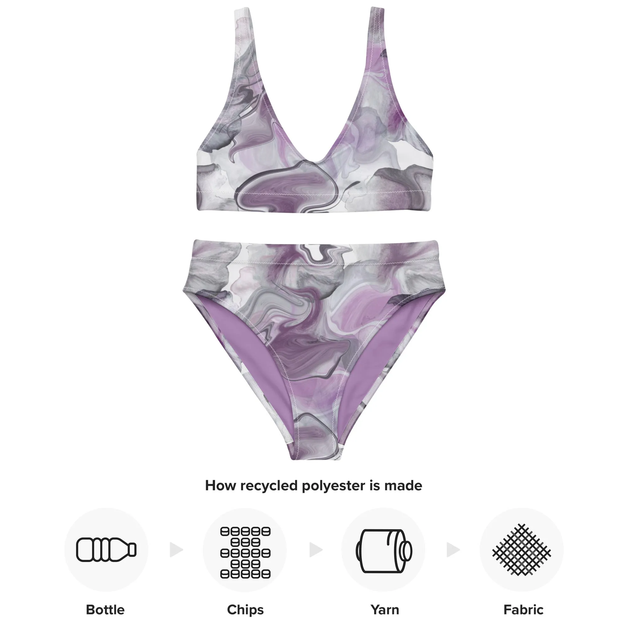 High Waisted Bikini Womens (Glamourange Luxury Bikini High Waisted - 0063 Patterns Model)