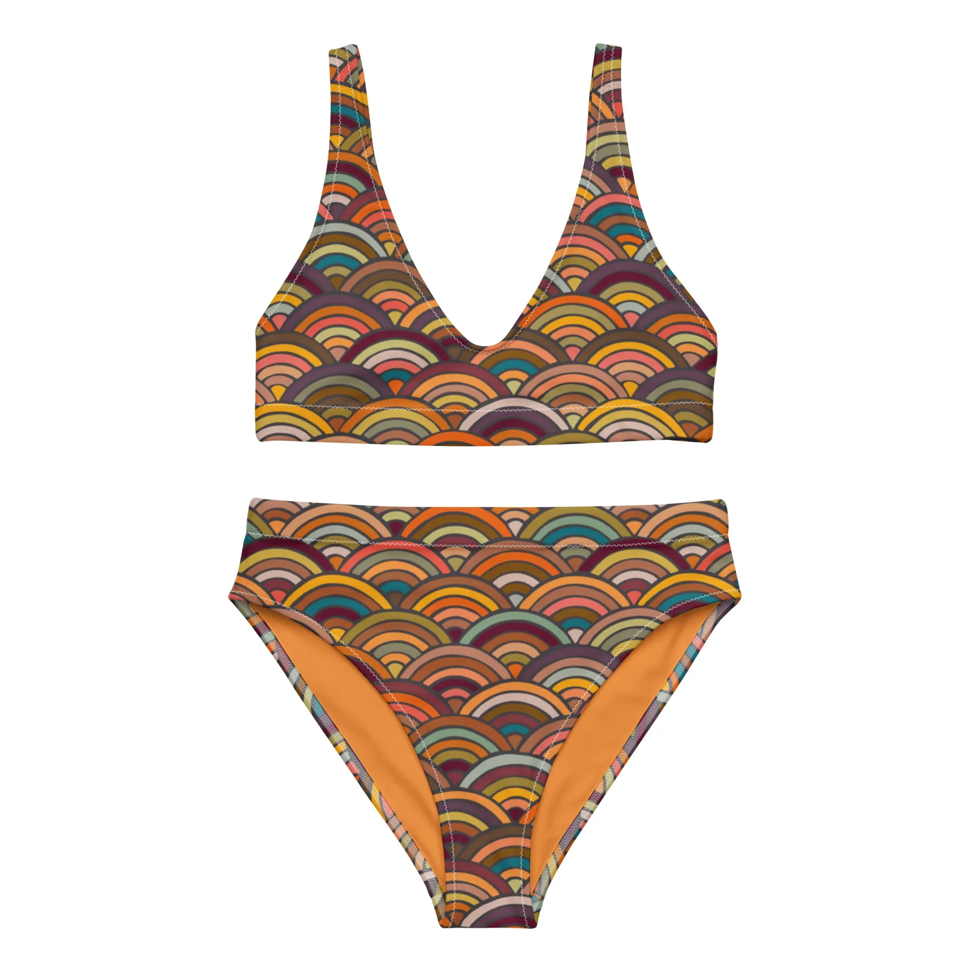 High Waisted Bikini Womens (Glamourange Luxury Bikini High Waisted - 0092 Patterns Model)