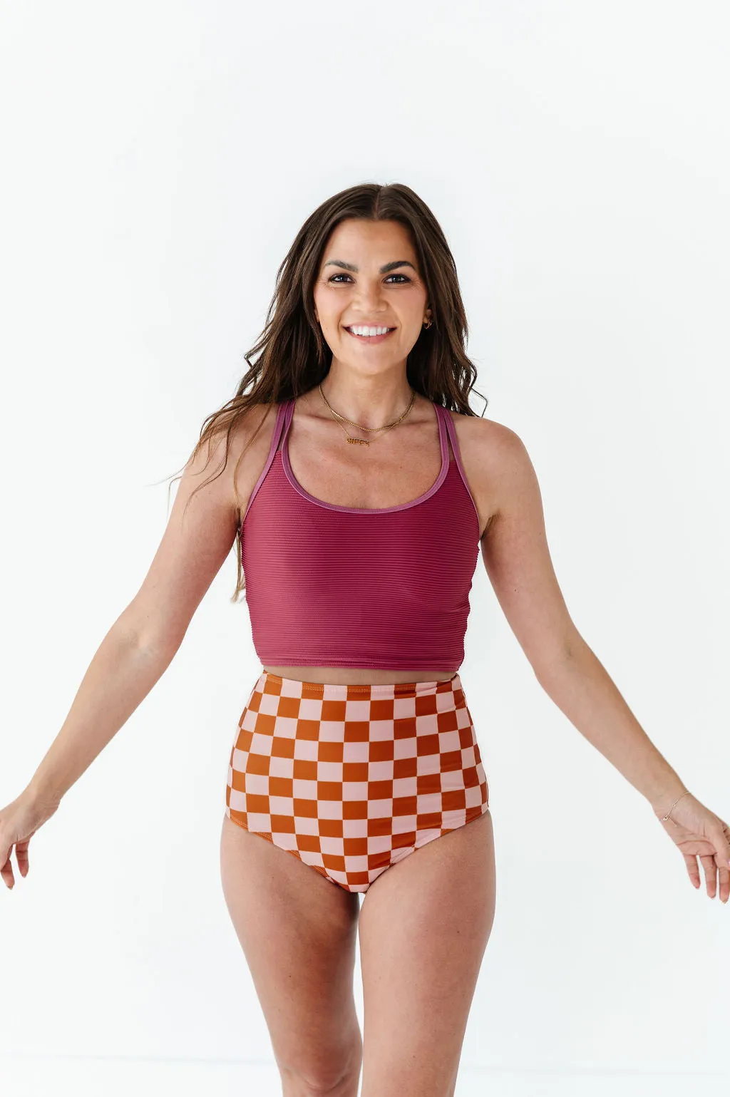 High Waisted Bottoms in Check Me Out