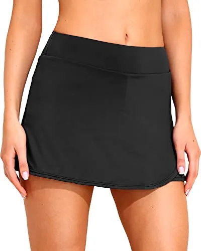 High Waisted Swim Skirt with Tummy Control Women's Bathing Suit Bottom