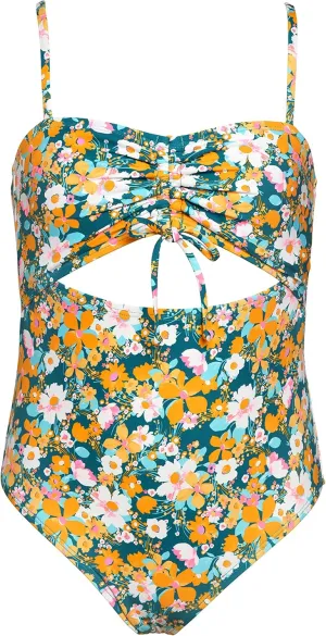 Hobie Girls Cutout One Piece Swimsuit