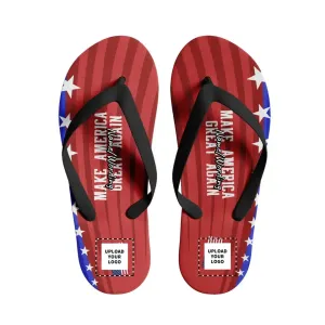 Holiday Gifts,Personalized Trump FlipFlop, Custom Flag, MAGA FlipFlop, Best Gift