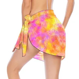 Hot Art Short Chiffon Sarong Wrap up to 5 XL (FWS)