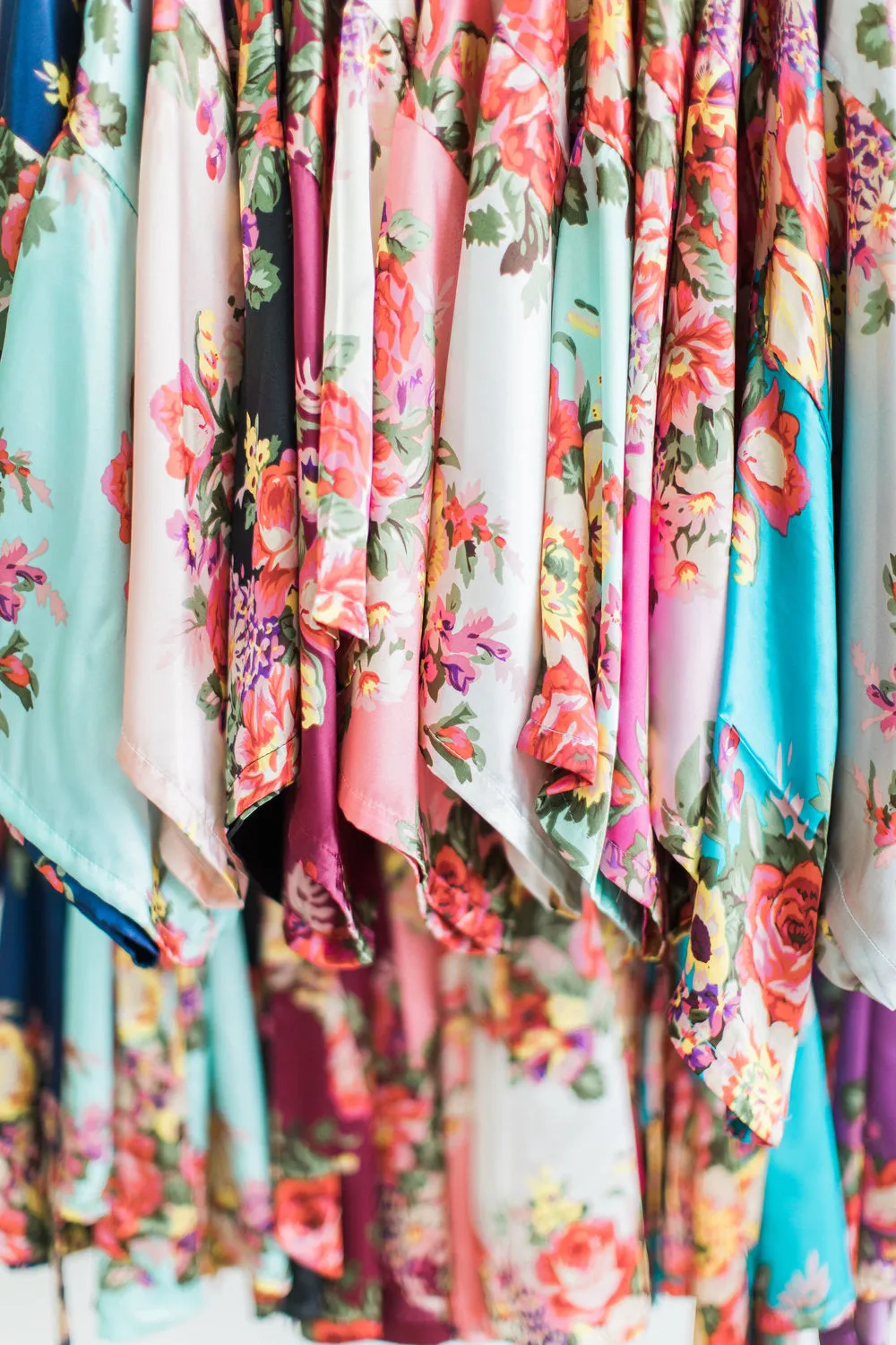 Hot Pink Floral Bridesmaid Robe