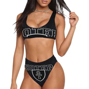 HOTEP ANKH Sport Top & High-Waisted Bikini Swimsuit