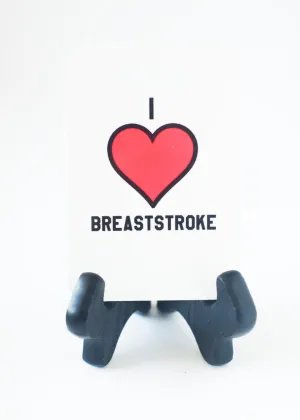 I "Heart" Breaststroke Swim Bag Tag, Sport Bag Tag, Swim Team Bag Tag, Swim Party favor