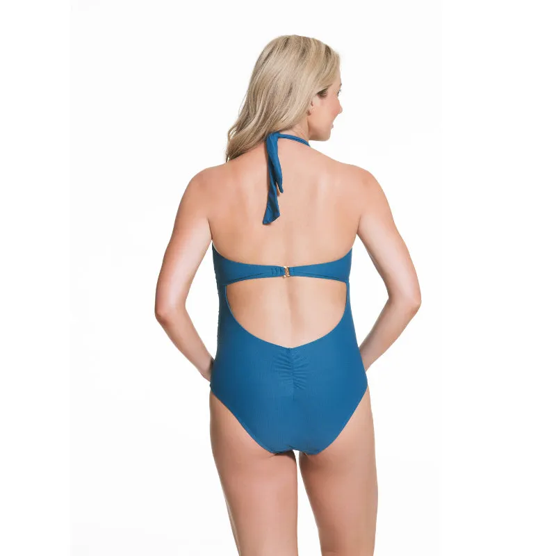 Iced Tea Teal Blue One Piece Maternity Swimsuit - Cake
