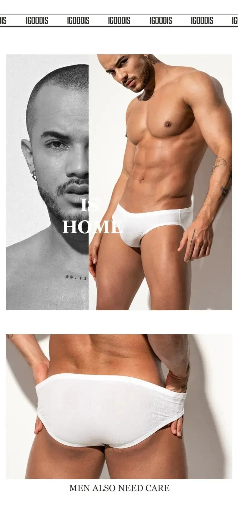 IGOODIS mens briefs Elastic Low Waist