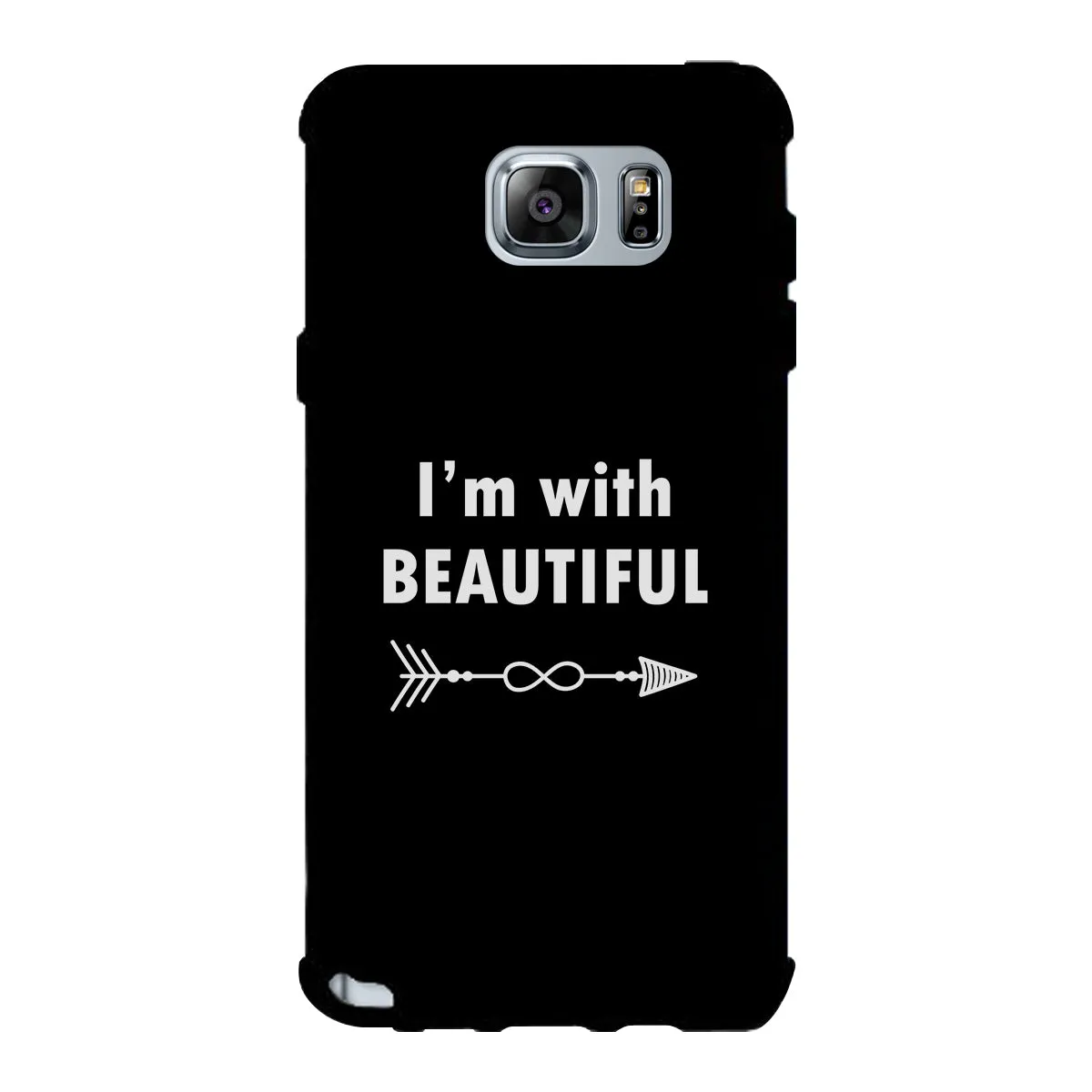 I'm With Beautiful-Left Black Phone Case