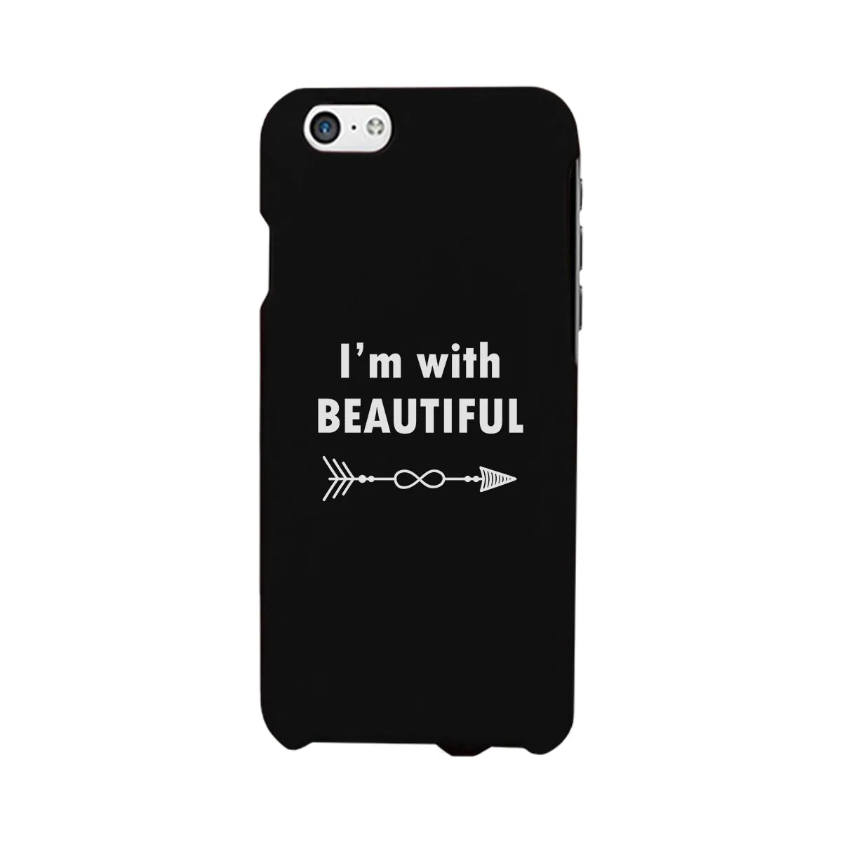 I'm With Beautiful-Left Black Phone Case