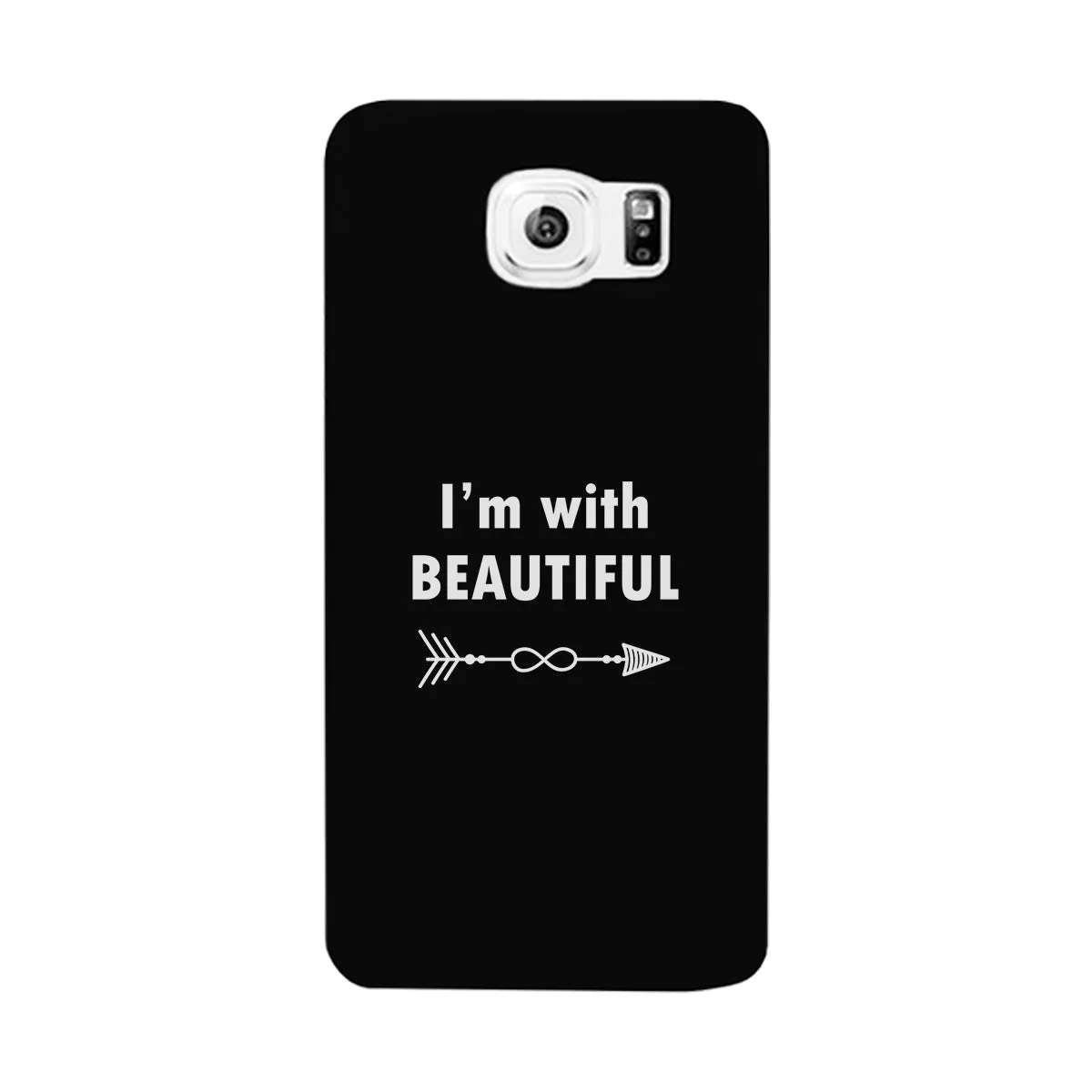 I'm With Beautiful-Left Black Phone Case