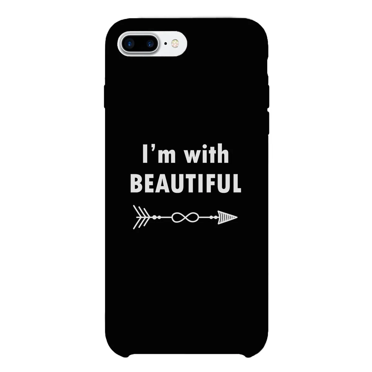 I'm With Beautiful-Left Black Phone Case