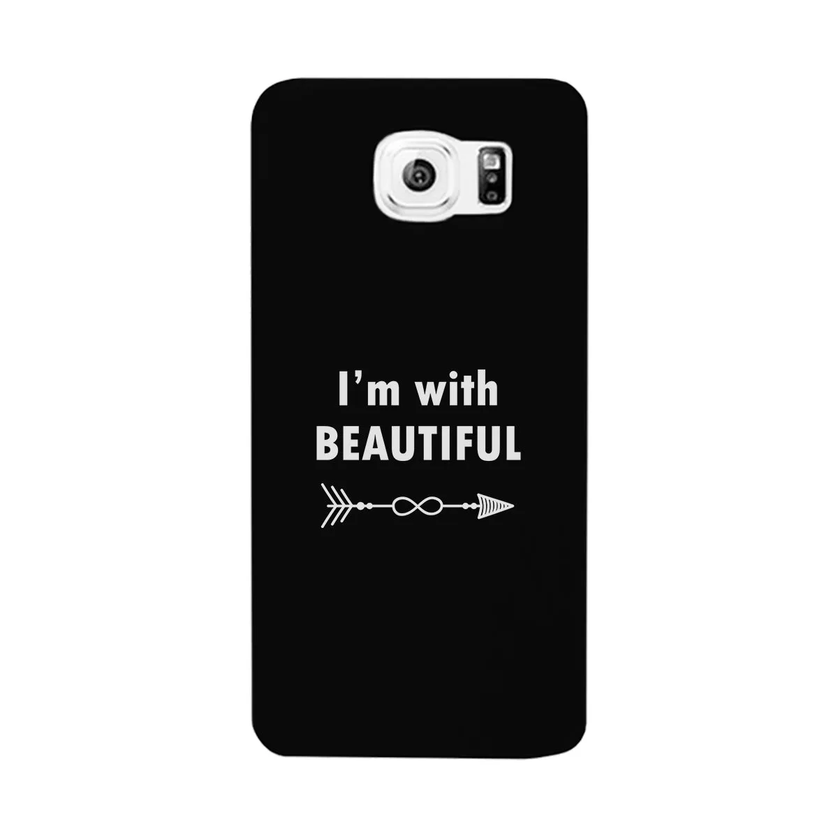 I'm With Beautiful-Left Black Phone Case