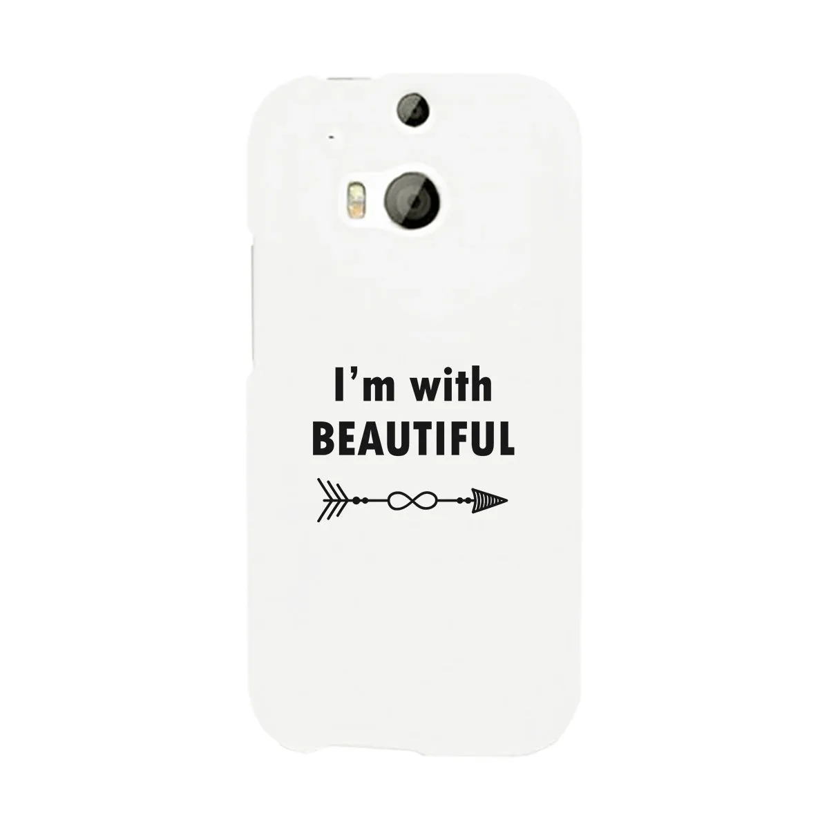 I'm With Beautiful-Left White Phone Case