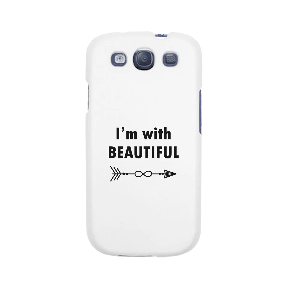 I'm With Beautiful-Left White Phone Case