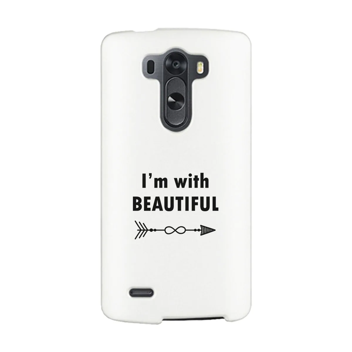 I'm With Beautiful-Left White Phone Case