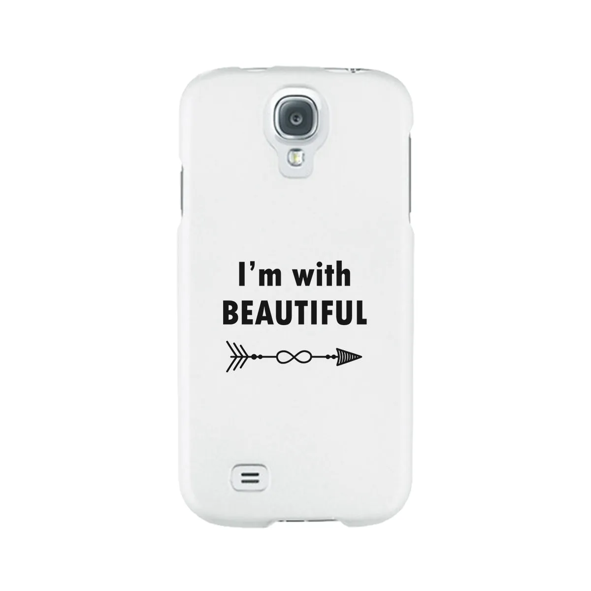 I'm With Beautiful-Left White Phone Case