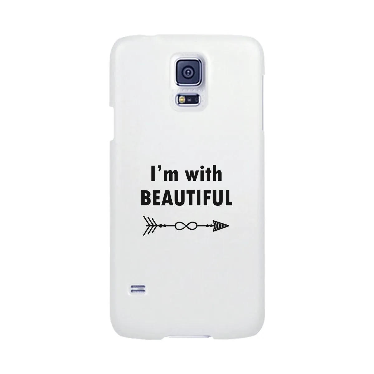 I'm With Beautiful-Left White Phone Case