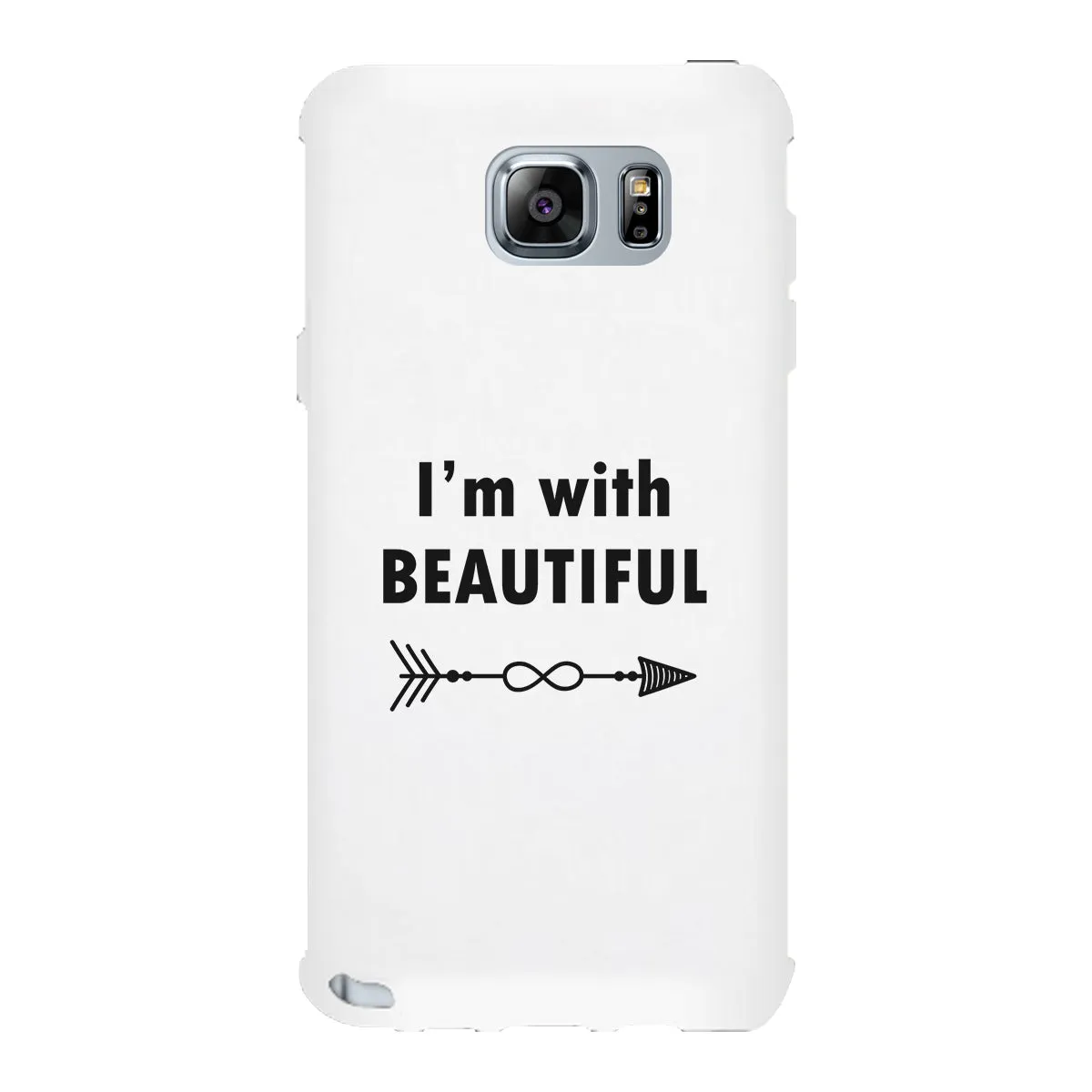 I'm With Beautiful-Left White Phone Case
