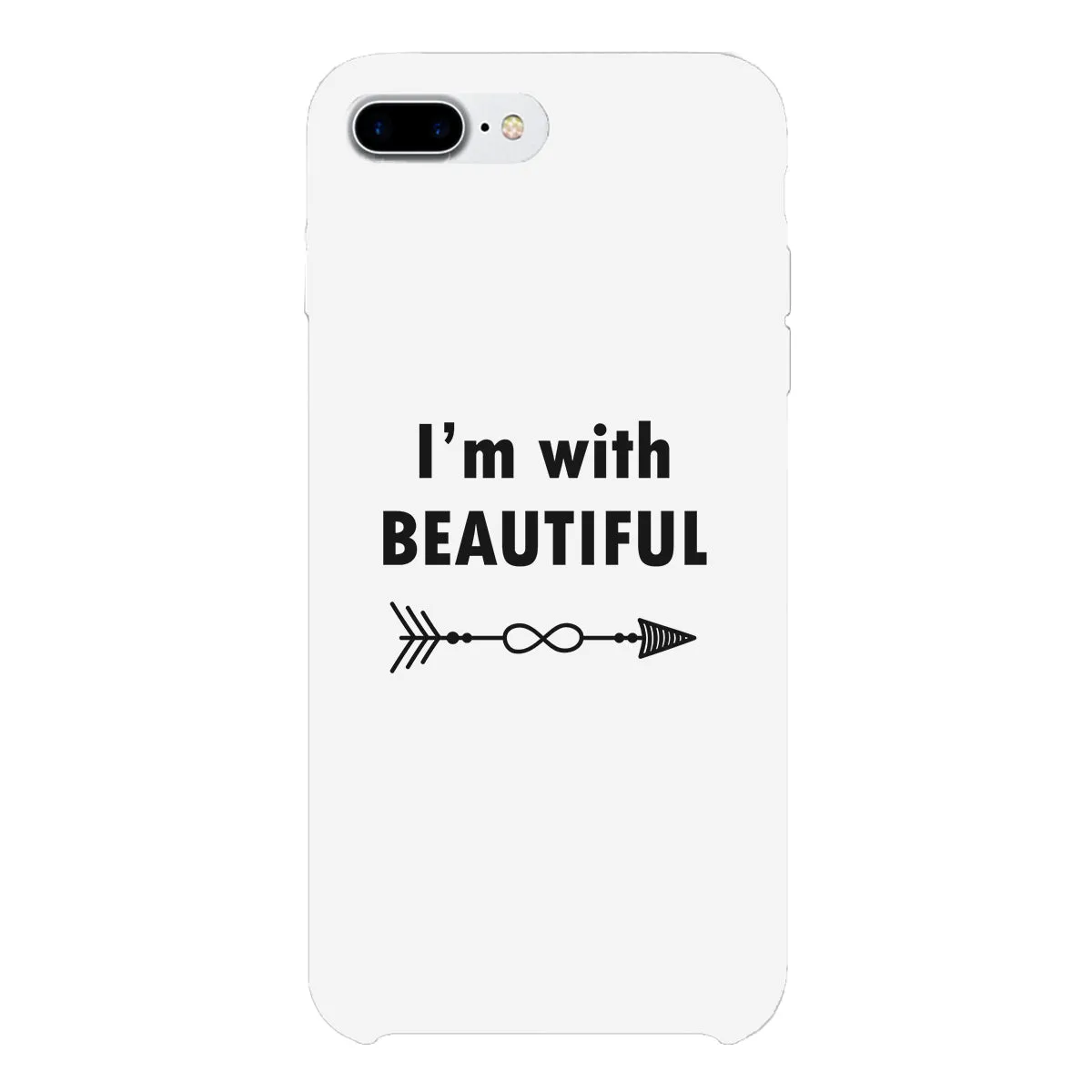 I'm With Beautiful-Left White Phone Case