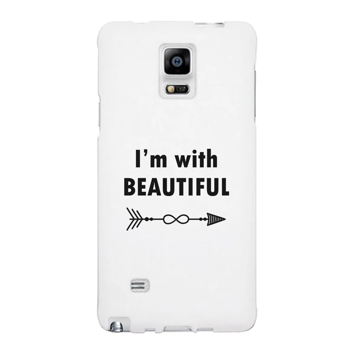 I'm With Beautiful-Left White Phone Case