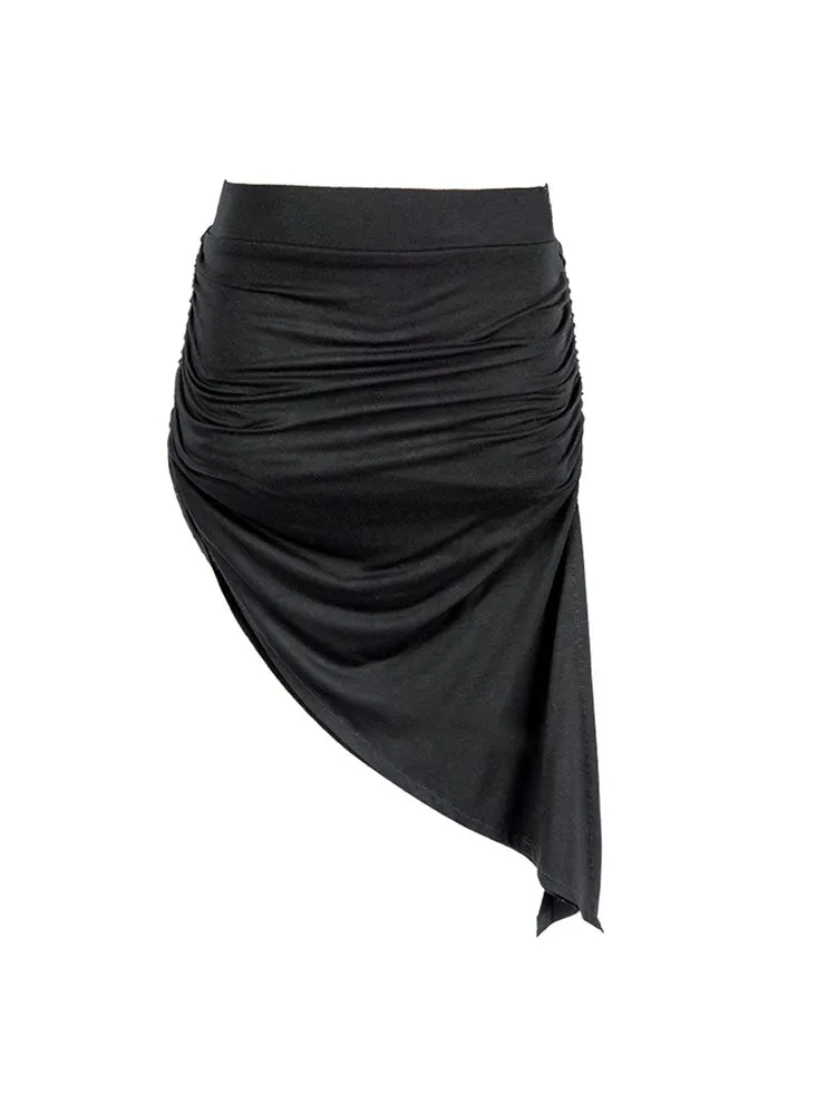 Irregular Latin Dance Skirt Wrap Hip Practice Short Skirt