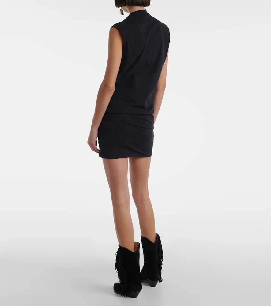 Isabel Marant Leany asymmetric cotton jersey minidress