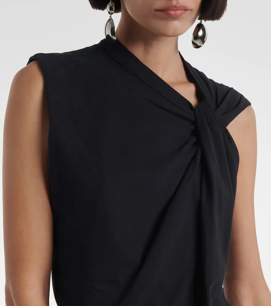 Isabel Marant Leany asymmetric cotton jersey minidress