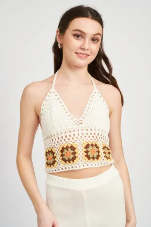 Island Crochet Halter Tops