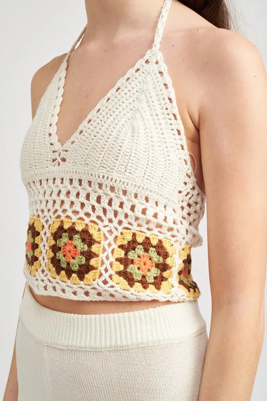 Island Crochet Halter Tops