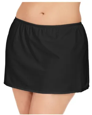 Island Escape Women's Plus Swim Skirt Swimsuit Black Size 18W | Black
