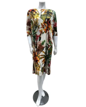 Jackie O`Loungewear Hawaiin Print Swim Cover Up Dress