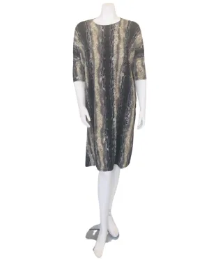 Jackie O`Loungewear Tan Snakeskin Print Swim Cover Up Dress