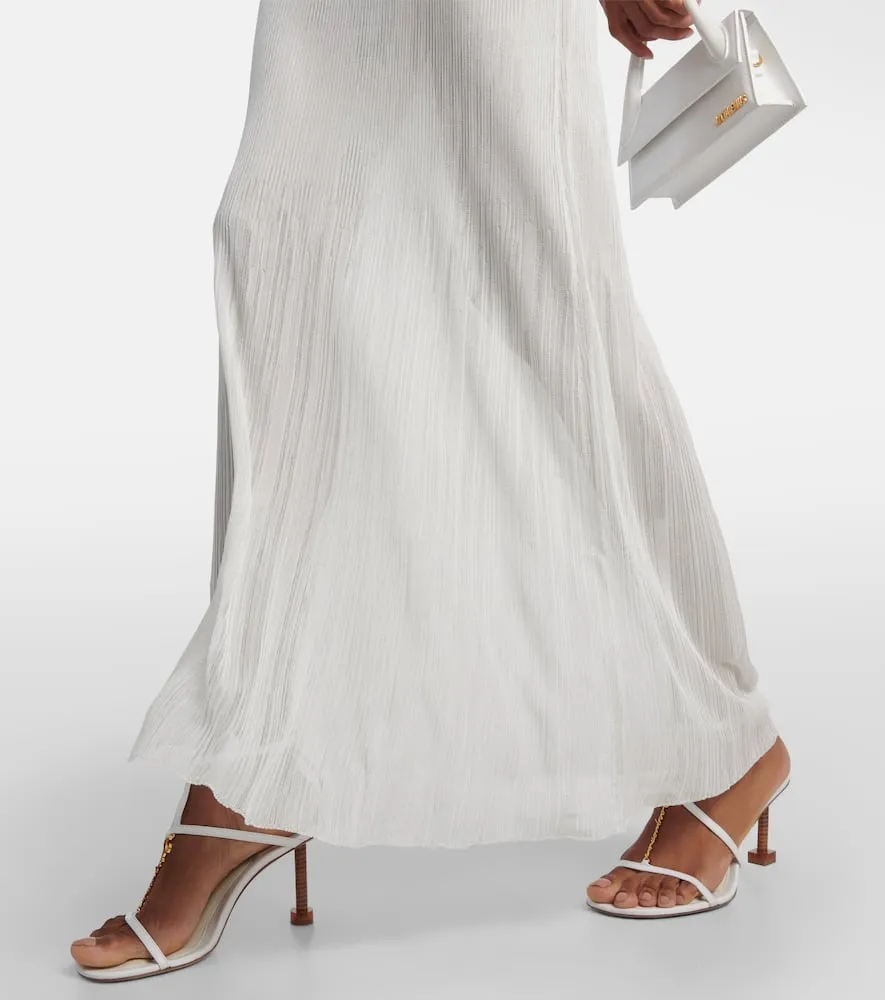 Jacquemus Robe Maille Oranger ribbed-knit maxi dress