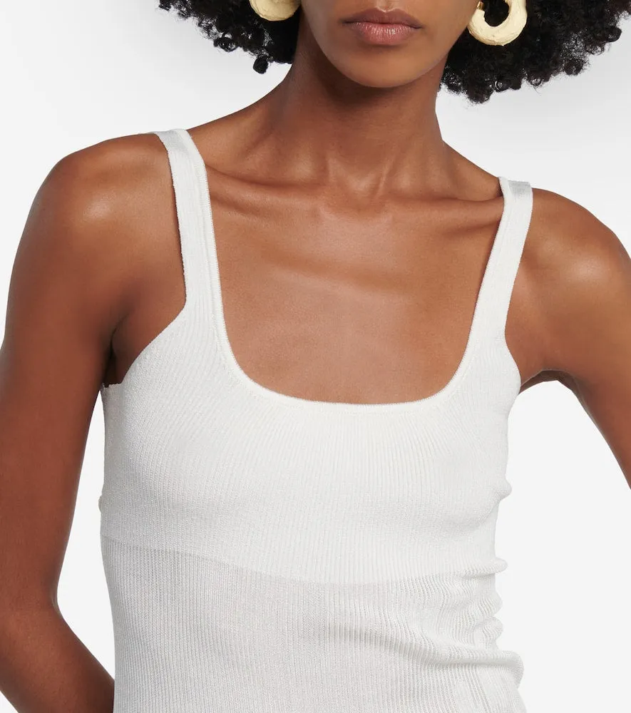 Jacquemus Robe Maille Oranger ribbed-knit maxi dress