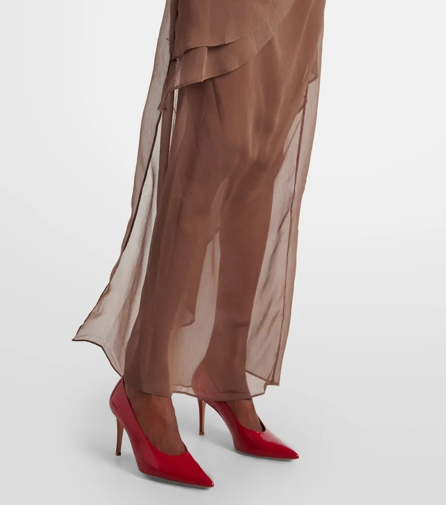 Jacques Wei Draped sequined tulle dress