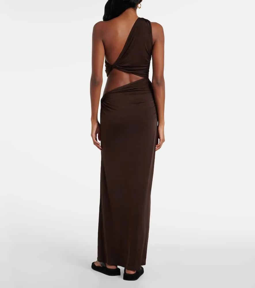 Jade Swim Yana cutout one-shoulder maxi dress