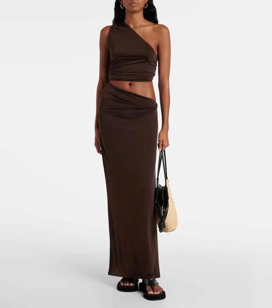 Jade Swim Yana cutout one-shoulder maxi dress