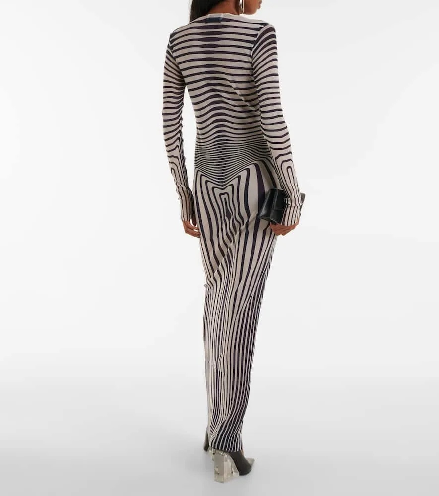 Jean Paul Gaultier The Navy Blue Body Morphing midi dress