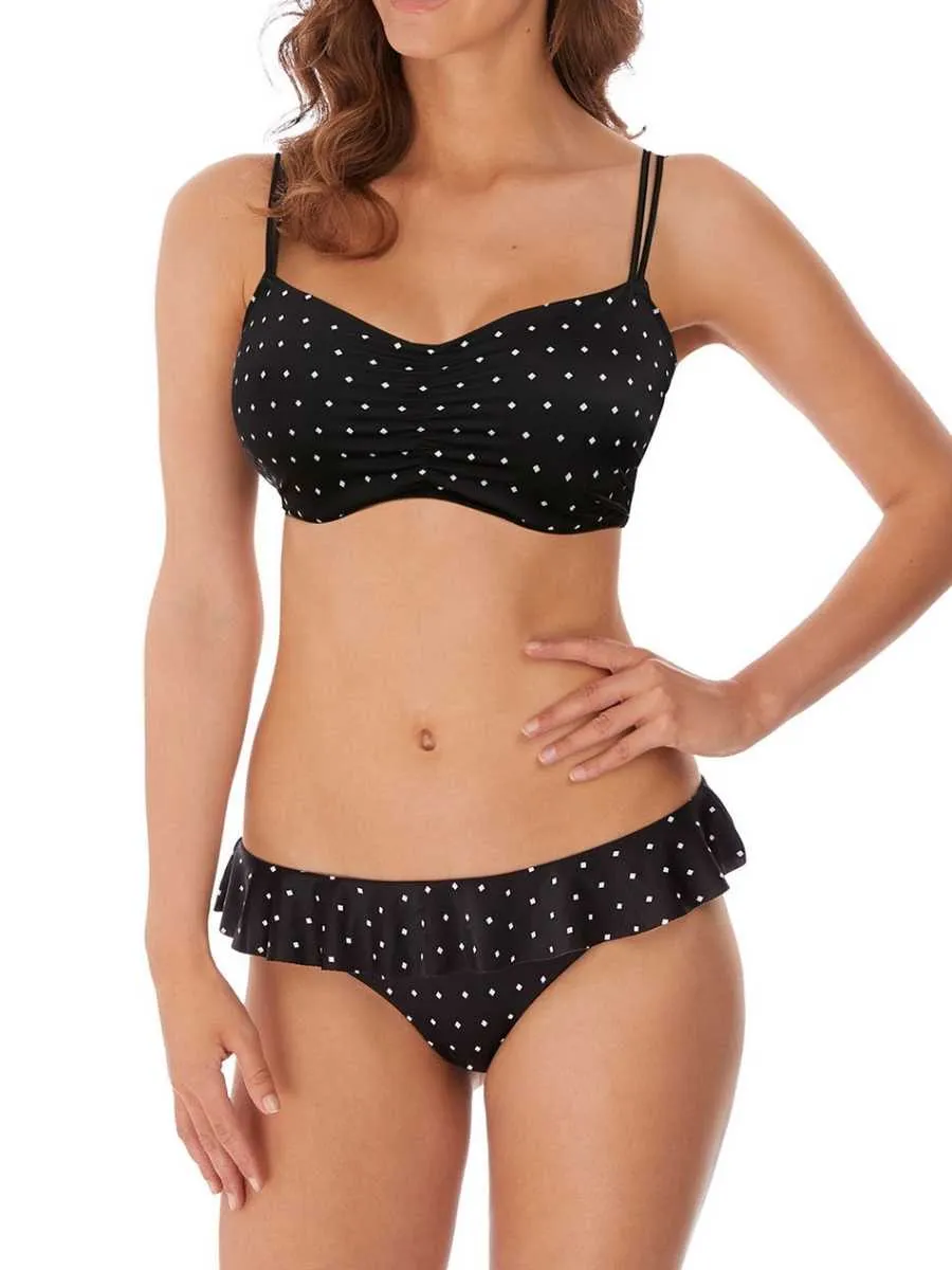 Jewel Cove Bralette Bikini Top - Black