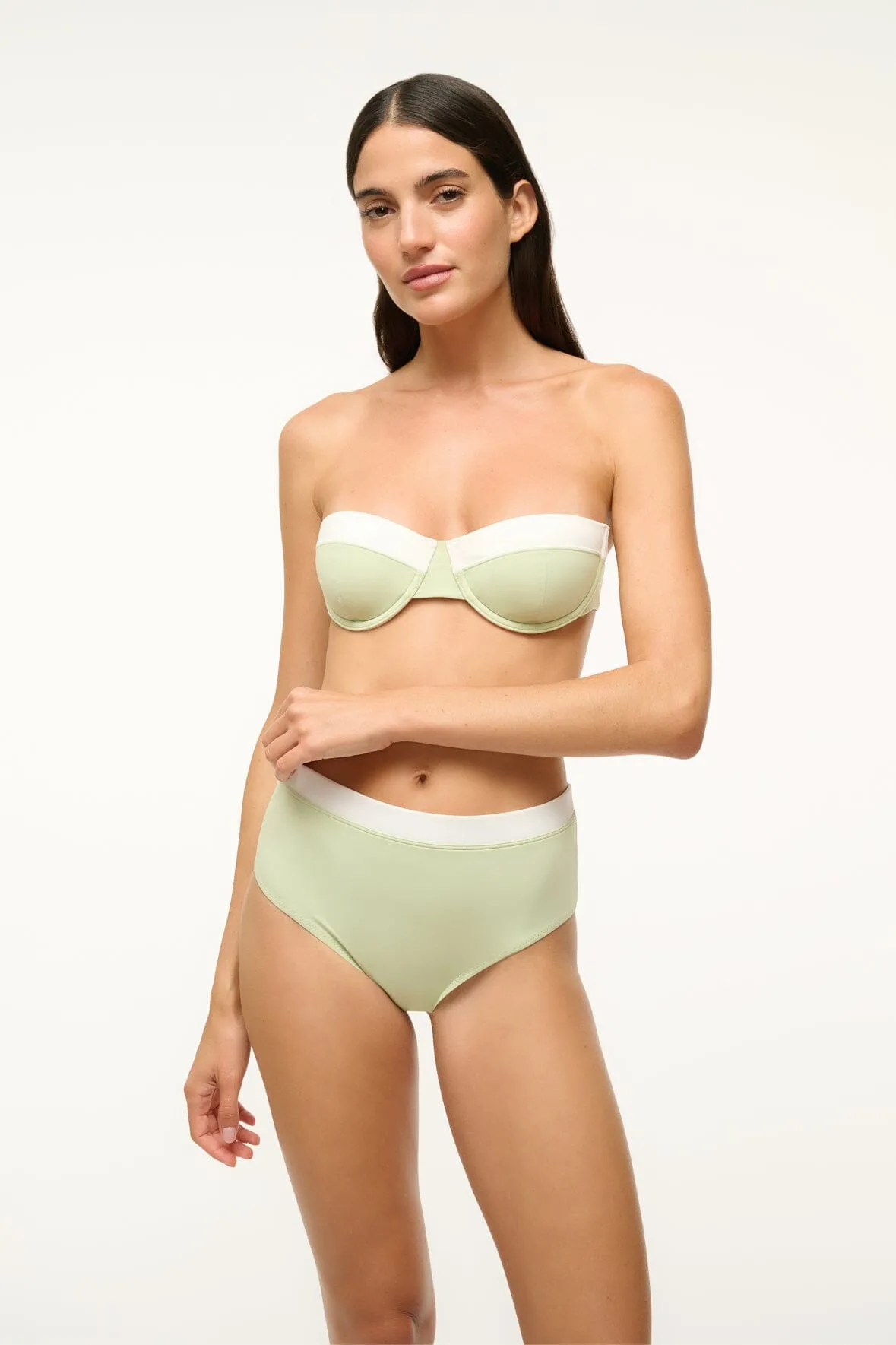 JO BALCONETTE BIKINI TOP | PALE JADE WHITE