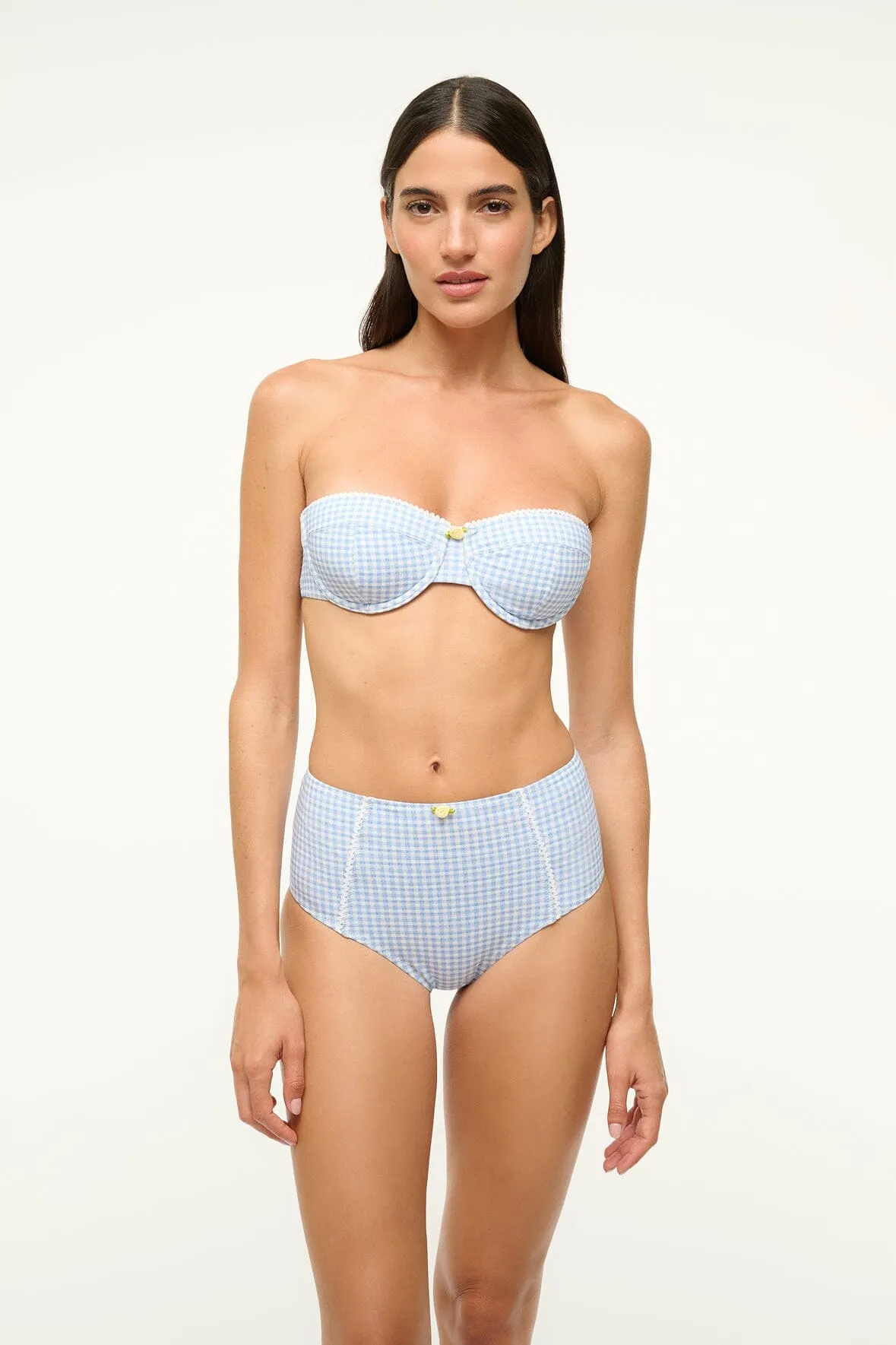 JO BALCONETTE BIKINI TOP | SKY MICRO CHECK