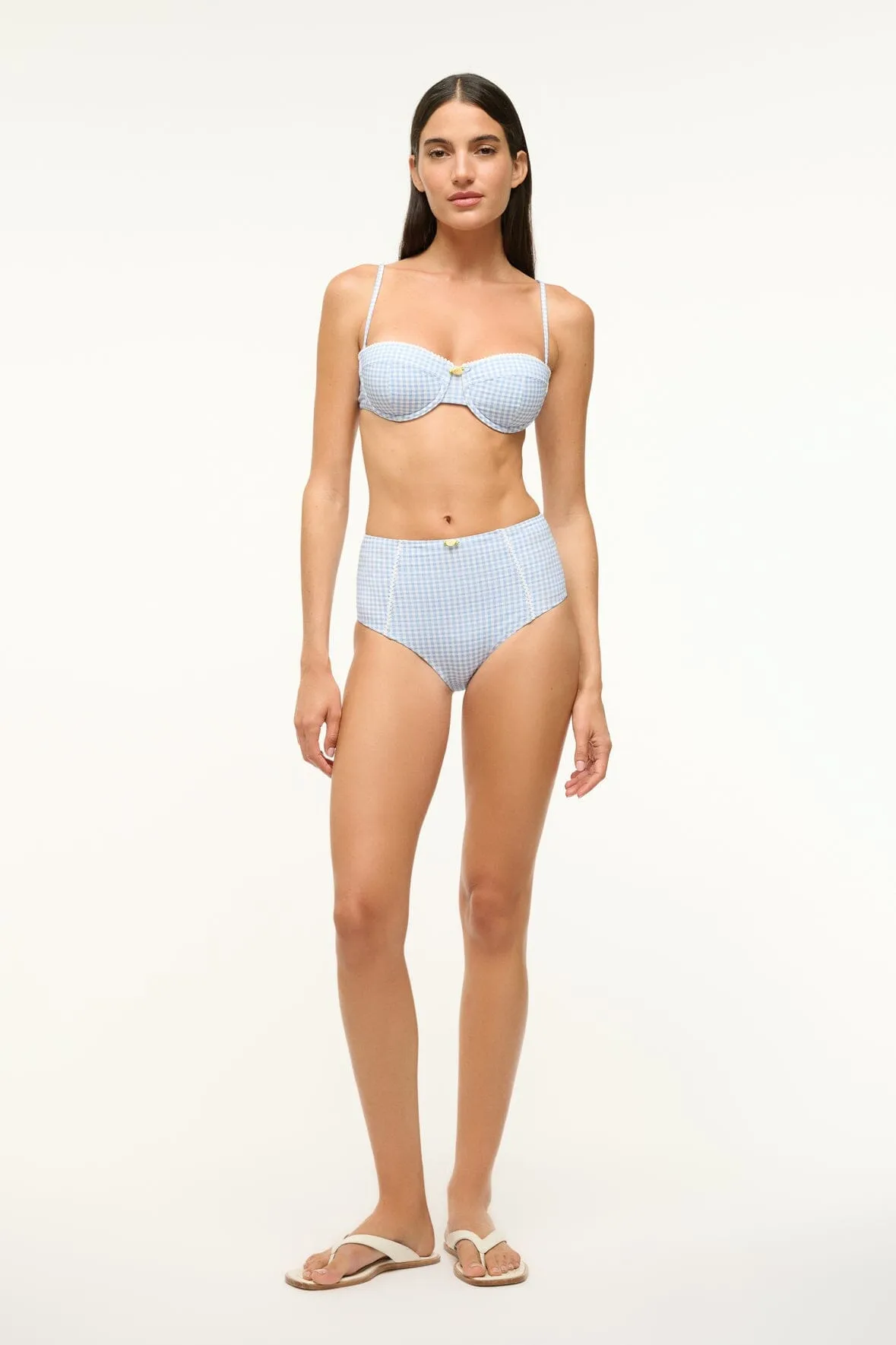 JO BALCONETTE BIKINI TOP | SKY MICRO CHECK