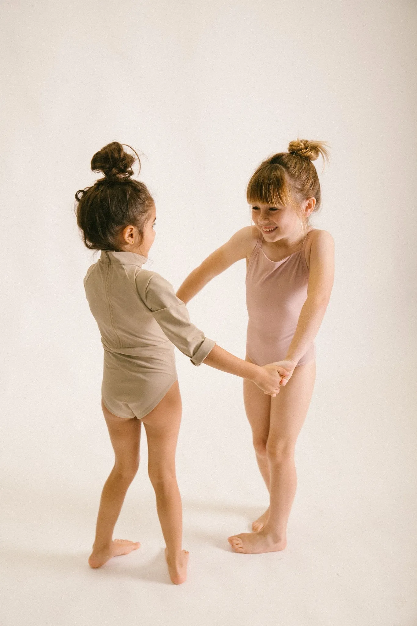 June Girls Long Sleeve One Piece - Sand